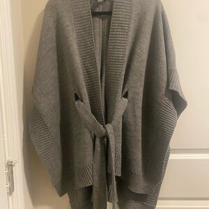 New York & Company Gray Women's Poncho Sweater Cardigan